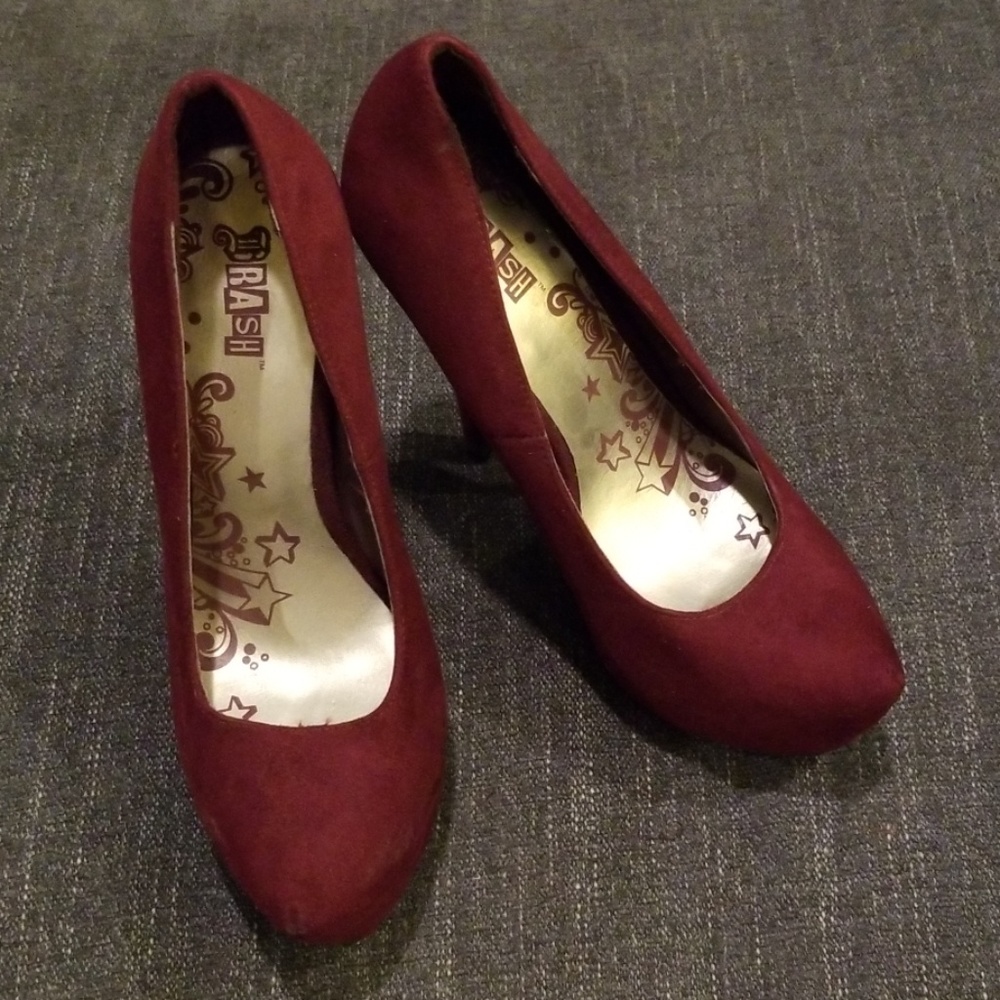 Dark red heels